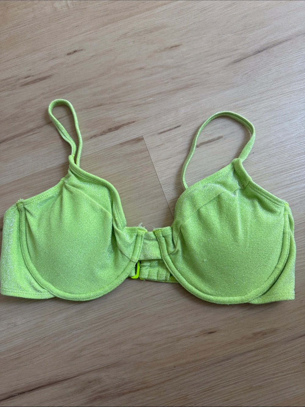Good American Sparkle Bikini Top